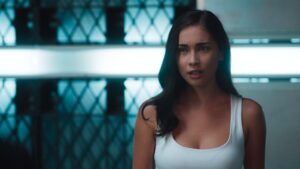 Close up of Priscilla Quintana on Pandora TV series