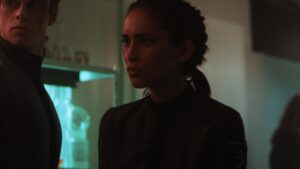 Close up shot of Priscilla Quintana in Pandora series