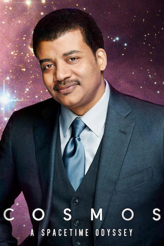 Neil deGrasse Tyson close up with stars behind him. Image redirects to website.